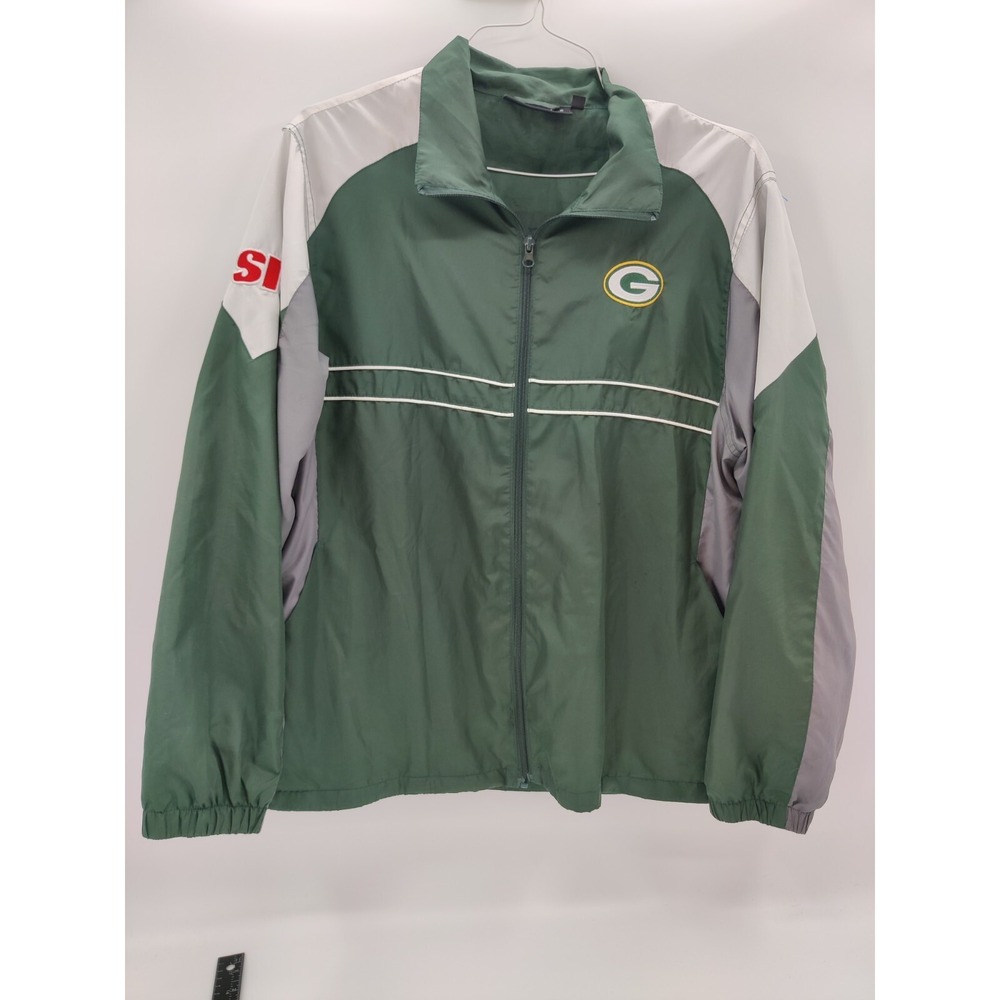 Green Bay Packers Jacket Full Zip Athletic Green Bay Packers Logo Size‎ L